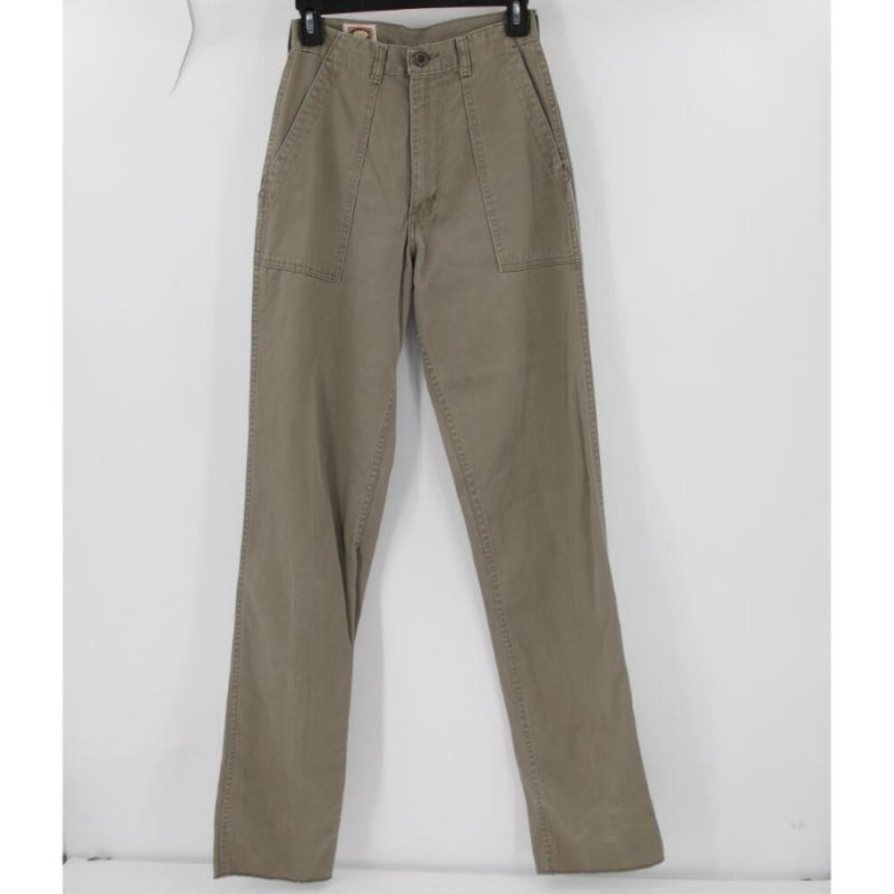 VTG Y2K Banana Republic pants womens 6 25x36 high rise straight leg cotton green